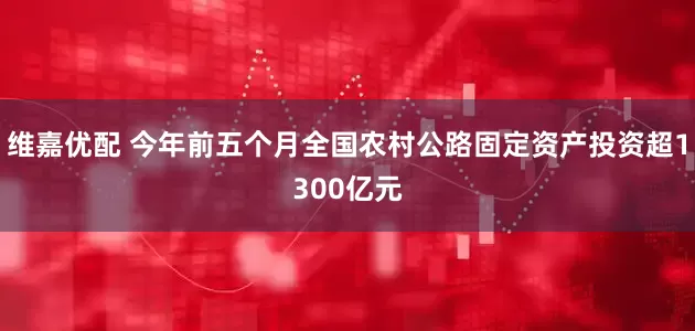 维嘉优配 今年前五个月全国农村公路固定资产投资超1300亿元